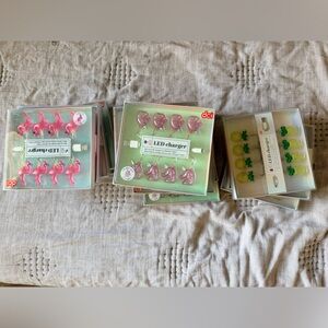 LED Charger with Pink Flamingo and Pineapple Lights